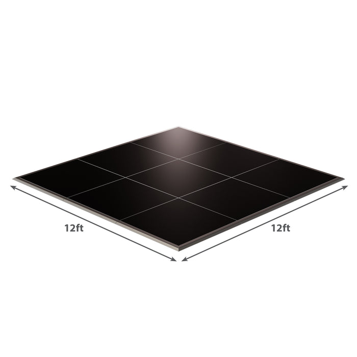 California Portable Dance Floor | Black Laminate Kit | 4'x4' Panels