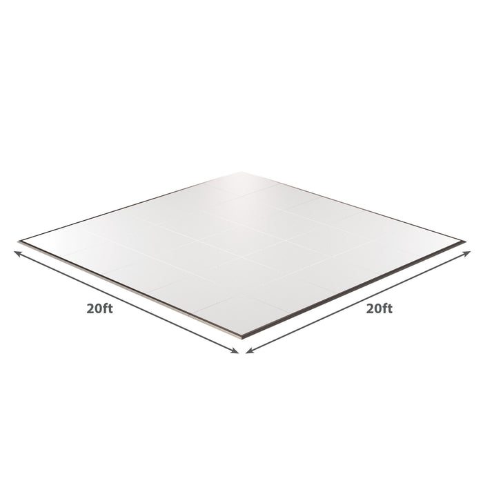 California Portable Dance Floor | White Laminate Dance Floor Kit | 4'x4' Panels