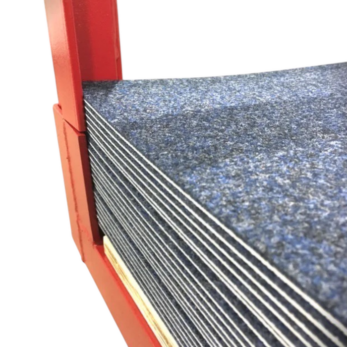 Mod-Carpet tile cart, close up of carpet edges