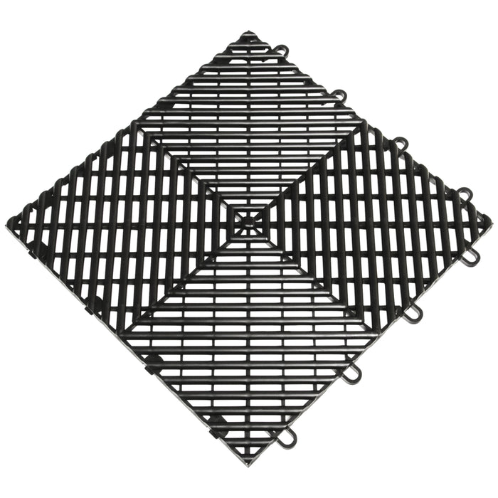 QuickClick Drain Tile | 12" x 12" | Black