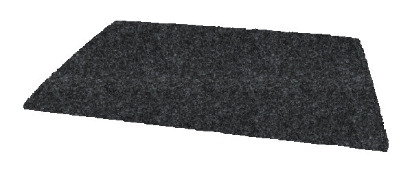 Black felt carpet mat, durable material, perfect for home or office, adds style and comfort.