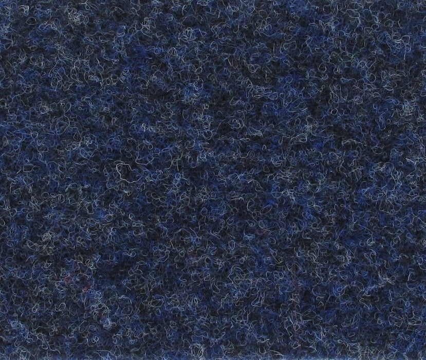 Navy blue textured fabric, ideal for upholstery and crafts, featuring soft, curly fibers.